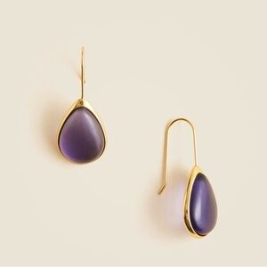 J. Crew - NWT Stone tear drop Elegant Gold and Slate Blue/ Purple Earrings